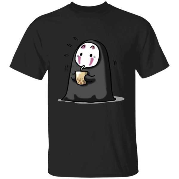 Have Mercy For The Spirited Away Shamans - Kaonashi No Face Drinking Milk Tea T Shirt-Apparel, Have Mercy For The Spirited Away Shamans, kaonashi, no face, Spirited Away, Tshirt