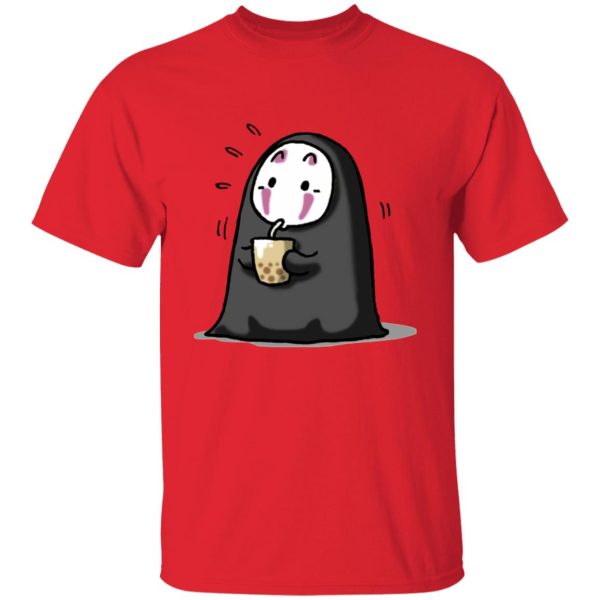 Have Mercy For The Spirited Away Shamans - Kaonashi No Face Drinking Milk Tea T Shirt-Apparel, Have Mercy For The Spirited Away Shamans, kaonashi, no face, Spirited Away, Tshirt