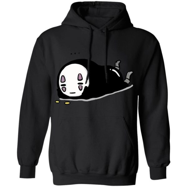 Spirited Away Meaning - No Face Kaonashi Lying Hoodie-Apparel, Hoodie, kaonashi, no face, Spirited Away, Spirited Away Meaning