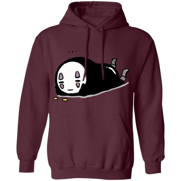 Spirited Away Meaning - No Face Kaonashi Lying Hoodie-Apparel, Hoodie, kaonashi, no face, Spirited Away, Spirited Away Meaning