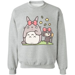 Totoro Characters - Totoro and Kiki Sweatshirt-Apparel, Kiki's Delivery Service, My Neighbor Totoro, Sweatshirt, Totoro Characters