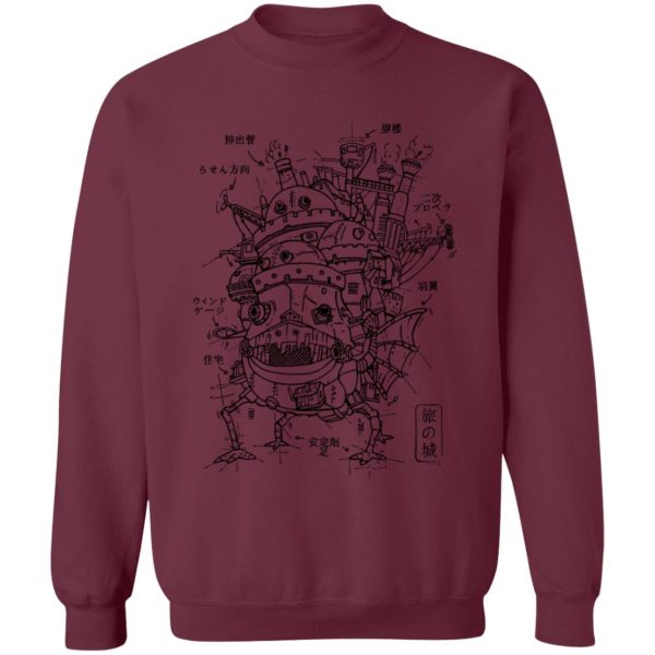 Howl From Howl's Moving Castle - Howl’s Moving Castle Sketch Sweatshirt-Apparel, Howl From Howl's Moving Castle, Howl's Moving Castle, Sweatshirt