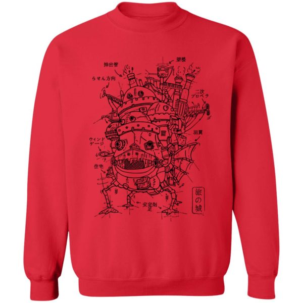 Howl From Howl's Moving Castle - Howl’s Moving Castle Sketch Sweatshirt-Apparel, Howl From Howl's Moving Castle, Howl's Moving Castle, Sweatshirt