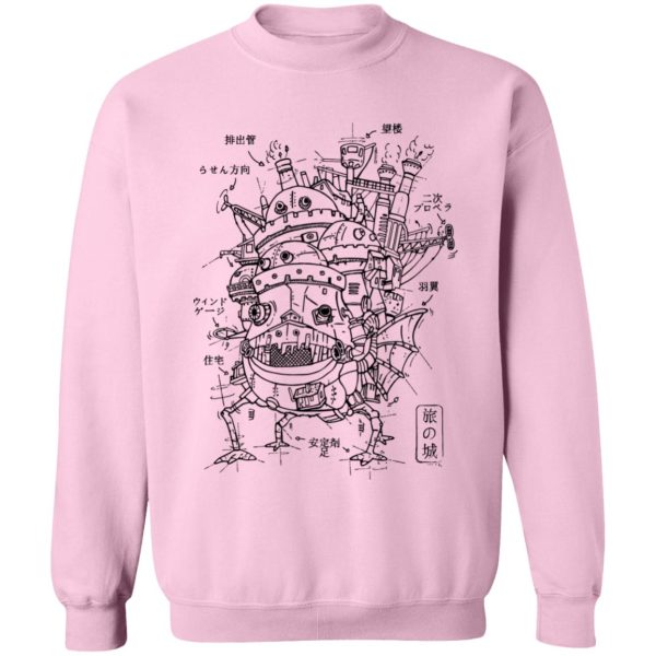 Howl From Howl's Moving Castle - Howl’s Moving Castle Sketch Sweatshirt-Apparel, Howl From Howl's Moving Castle, Howl's Moving Castle, Sweatshirt