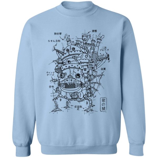 Howl From Howl's Moving Castle - Howl’s Moving Castle Sketch Sweatshirt-Apparel, Howl From Howl's Moving Castle, Howl's Moving Castle, Sweatshirt