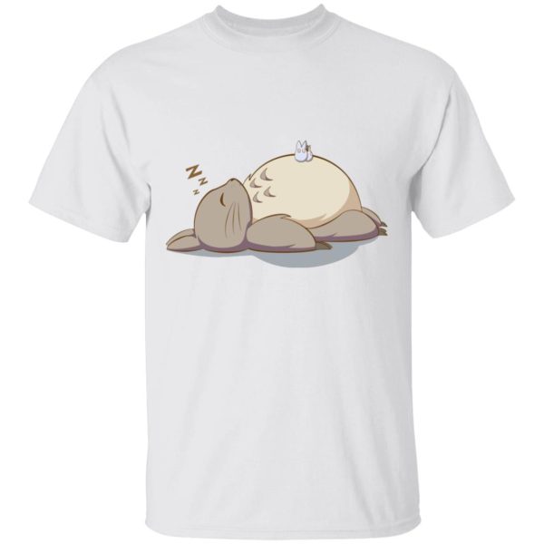 Totoro Soot Sprites - Sleeping Totoro T Shirt-Apparel, My Neighbor Totoro, Totoro Soot Sprites, Tshirt