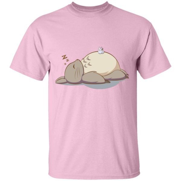 Totoro Soot Sprites - Sleeping Totoro T Shirt-Apparel, My Neighbor Totoro, Totoro Soot Sprites, Tshirt