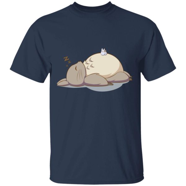 Totoro Soot Sprites - Sleeping Totoro T Shirt-Apparel, My Neighbor Totoro, Totoro Soot Sprites, Tshirt