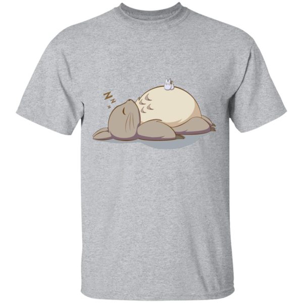 Totoro Soot Sprites - Sleeping Totoro T Shirt-Apparel, My Neighbor Totoro, Totoro Soot Sprites, Tshirt