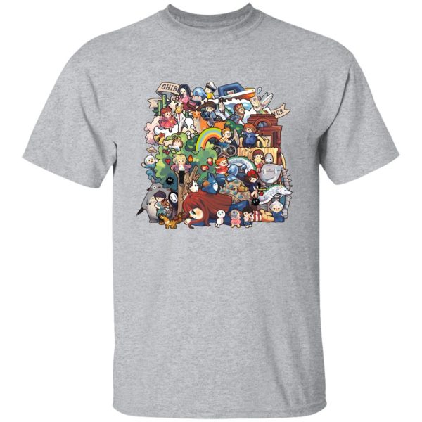 Ghibli Studio All Characters T Shirt-Apparel, Tshirt