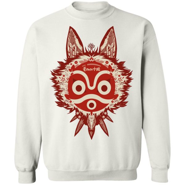 Princess Mononoke Yakul - Princess Mononoke Mask Sweatshirt Unisex-Apparel, princess mononoke, Princess Mononoke Yakul, Sweatshirt