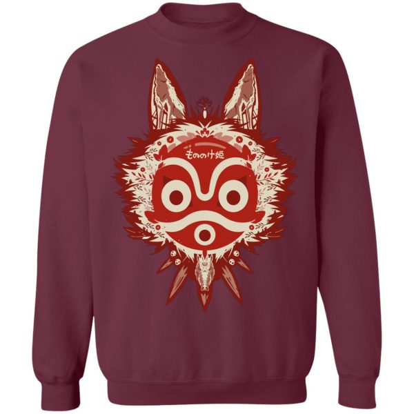 Princess Mononoke Yakul - Princess Mononoke Mask Sweatshirt Unisex-Apparel, princess mononoke, Princess Mononoke Yakul, Sweatshirt