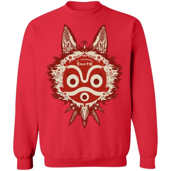 Princess Mononoke Yakul - Princess Mononoke Mask Sweatshirt Unisex-Apparel, princess mononoke, Princess Mononoke Yakul, Sweatshirt