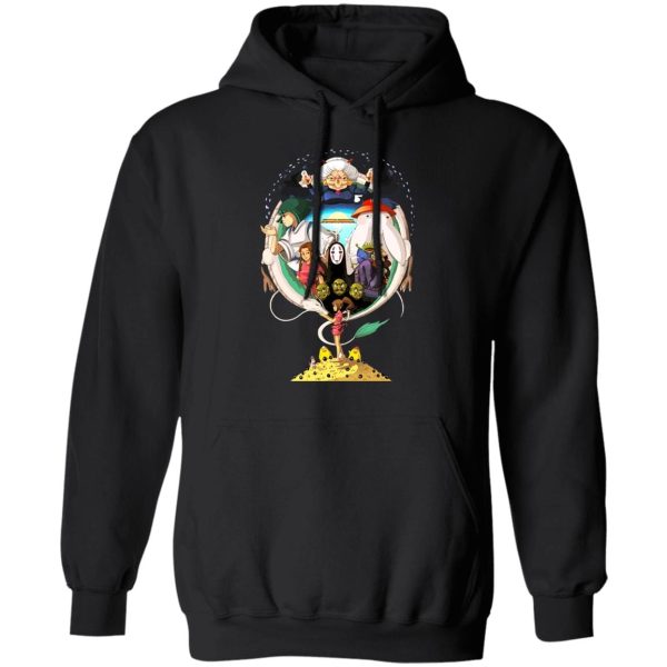 Spirited Away Radish Spirit - Spirited Away Characters Compilation Hoodie Unisex-Apparel, Hoodie, Spirited Away, Spirited Away Radish Spirit