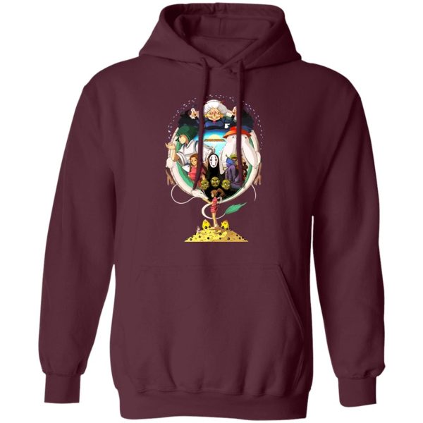 Spirited Away Radish Spirit - Spirited Away Characters Compilation Hoodie Unisex-Apparel, Hoodie, Spirited Away, Spirited Away Radish Spirit