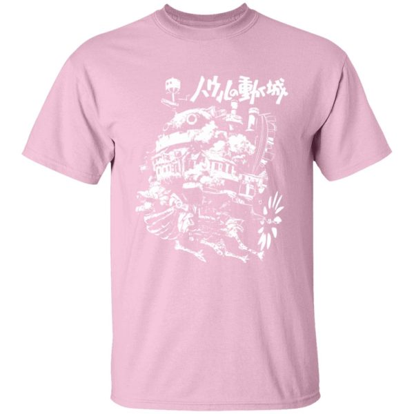 Characters From Howl's Moving Castle - Howl’s Castle in Black and White T Shirt-Apparel, Characters From Howl's Moving Castle, Howl's Moving Castle, Tshirt