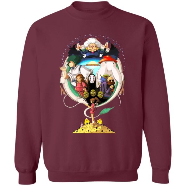 Spirited Away Dragon - Spirited Away Characters Compilation Sweatshirt Unisex-Apparel, Dust Sprites Spirited Away, Spirited Away, Spirited Away Dragon, Spirited Away Review, Sweatshirt