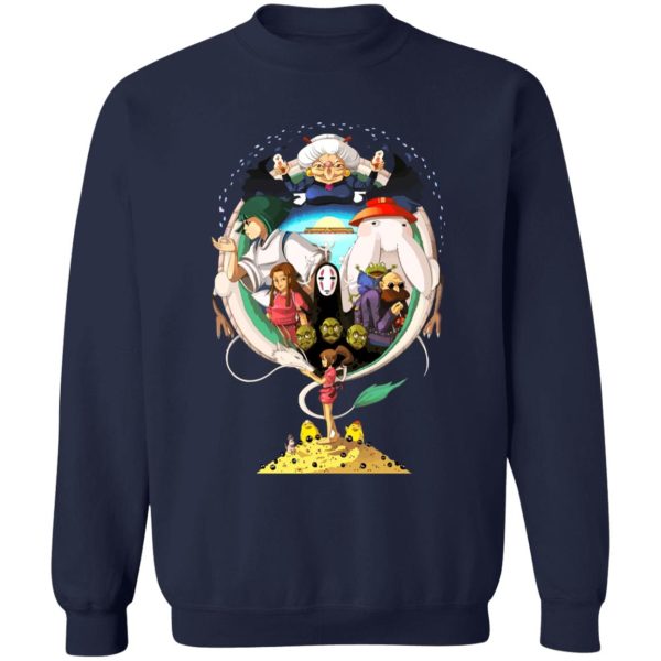 Spirited Away Dragon - Spirited Away Characters Compilation Sweatshirt Unisex-Apparel, Dust Sprites Spirited Away, Spirited Away, Spirited Away Dragon, Spirited Away Review, Sweatshirt