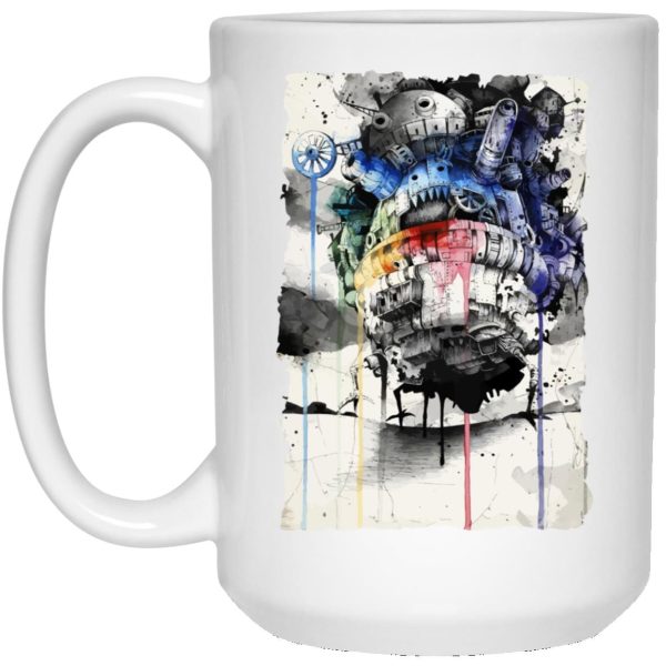 Howl's Moving Castle Cast English - Howl’s Moving Castle Impressionism Mug-Accessories, House Decor, Howl's Moving Castle, Howl's Moving Castle Cast English, Mug