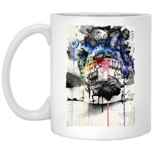 Howl's Moving Castle Cast English - Howl’s Moving Castle Impressionism Mug-Accessories, House Decor, Howl's Moving Castle, Howl's Moving Castle Cast English, Mug