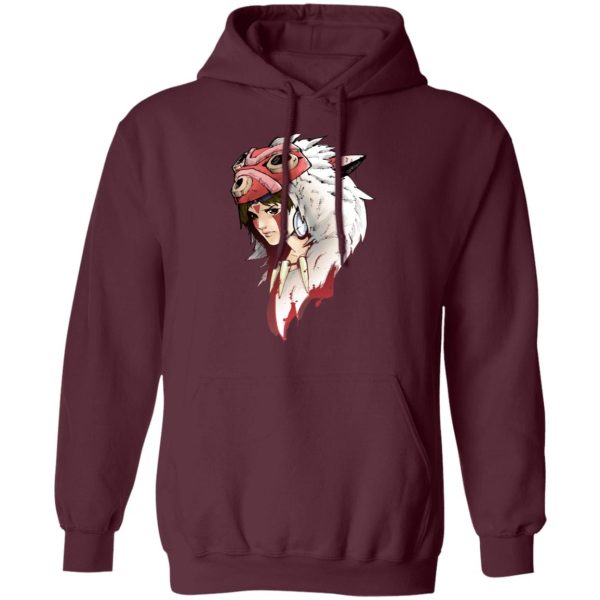 Princess Mononoke Forest Spirit - Angry Princess Mononoke Hoodie-Apparel, Hoodie, princess mononoke, Princess Mononoke Forest Spirit