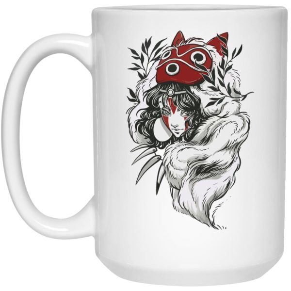 Princess Mononoke Kodama - Princess Mononoke Black and White Fanart Mug-House Decor, Mug, princess mononoke, Princess Mononoke Kodama