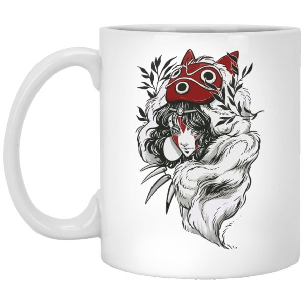 Princess Mononoke Kodama - Princess Mononoke Black and White Fanart Mug-House Decor, Mug, princess mononoke, Princess Mononoke Kodama