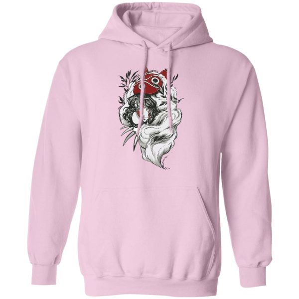 Anime Film Princess Mononoke - Princess Mononoke Black and White Fanart Hoodie-Anime Film Princess Mononoke, Apparel, Hoodie, princess mononoke