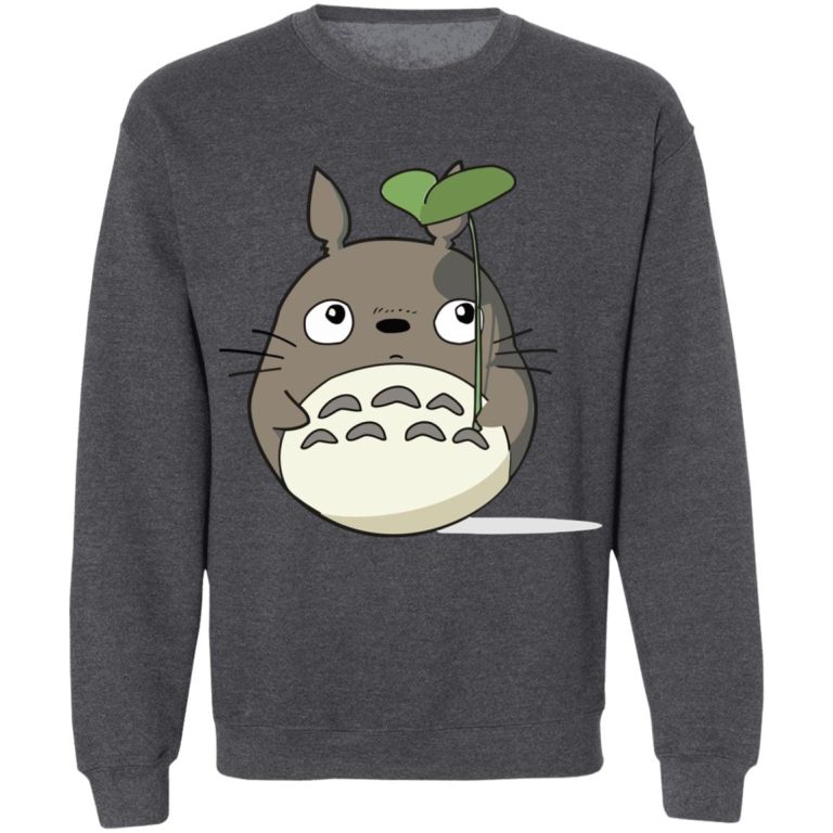 Totoro Plushie - Totoro and the Leaf Umbrella Sweatshirt-Apparel, My Neighbor Totoro, Sweatshirt, Totoro Plushie