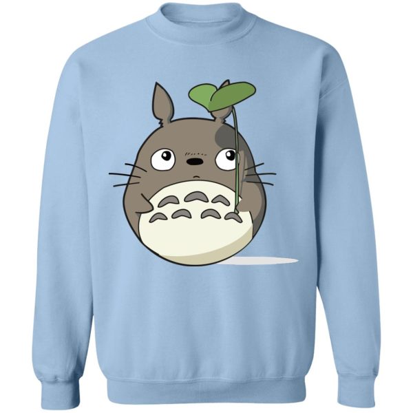 Totoro Plushie - Totoro and the Leaf Umbrella Sweatshirt-Apparel, My Neighbor Totoro, Sweatshirt, Totoro Plushie