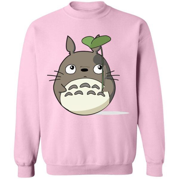 Totoro Plushie - Totoro and the Leaf Umbrella Sweatshirt-Apparel, My Neighbor Totoro, Sweatshirt, Totoro Plushie