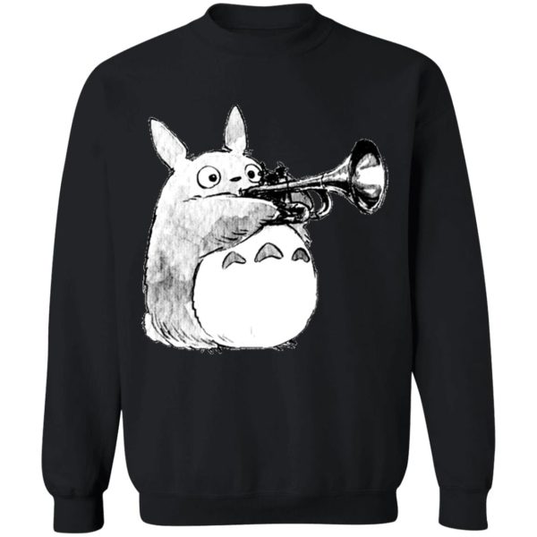 Totoro Movie - Totoro and the trumpet Sweatshirt-Apparel, My Neighbor Totoro, Sweatshirt, Totoro Movie