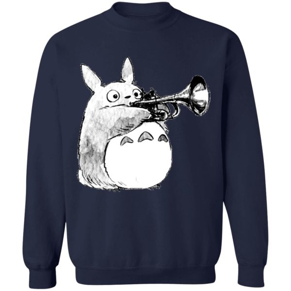 Totoro Movie - Totoro and the trumpet Sweatshirt-Apparel, My Neighbor Totoro, Sweatshirt, Totoro Movie