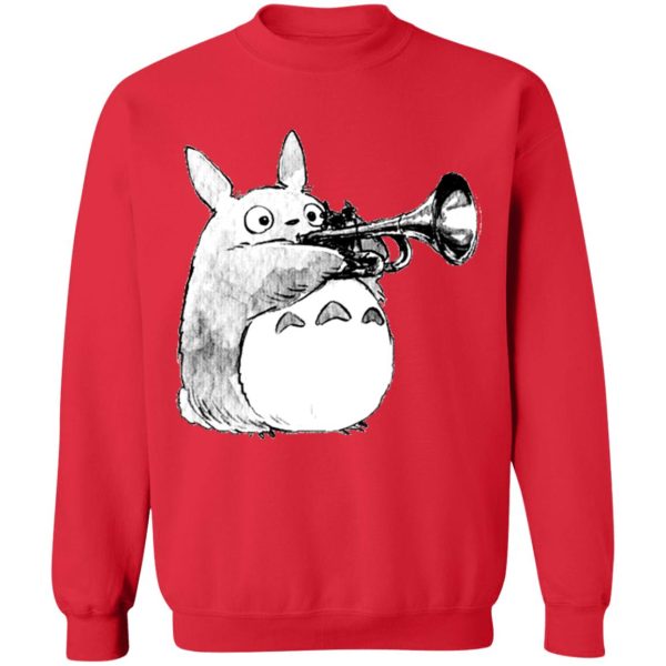 Totoro Movie - Totoro and the trumpet Sweatshirt-Apparel, My Neighbor Totoro, Sweatshirt, Totoro Movie