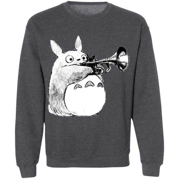 Totoro Movie - Totoro and the trumpet Sweatshirt-Apparel, My Neighbor Totoro, Sweatshirt, Totoro Movie