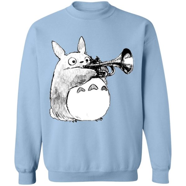 Totoro Movie - Totoro and the trumpet Sweatshirt-Apparel, My Neighbor Totoro, Sweatshirt, Totoro Movie