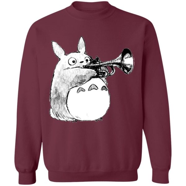 Totoro Movie - Totoro and the trumpet Sweatshirt-Apparel, My Neighbor Totoro, Sweatshirt, Totoro Movie