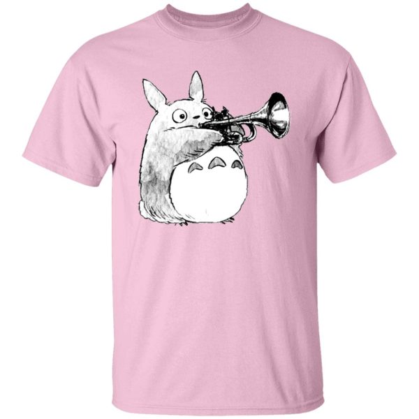 Chibi Totoro - Totoro and the trumpet T Shirt-Apparel, Chibi Totoro, My Neighbor Totoro, Tshirt