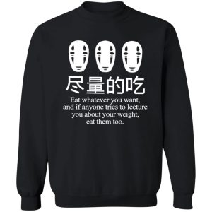 Spirited Away English Actors - No Face Kaonashi Eat Whatever You Want Sweatshirt-Apparel, kaonashi, no face, Spirited Away, Spirited Away English Actors, Sweatshirt