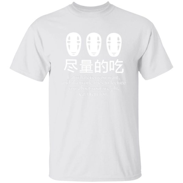 Spirited Away Hayao - No Face Kaonashi Eat Whatever You Want T Shirt-Apparel, kaonashi, no face, Spirited Away, Spirited Away Hayao, Tshirt