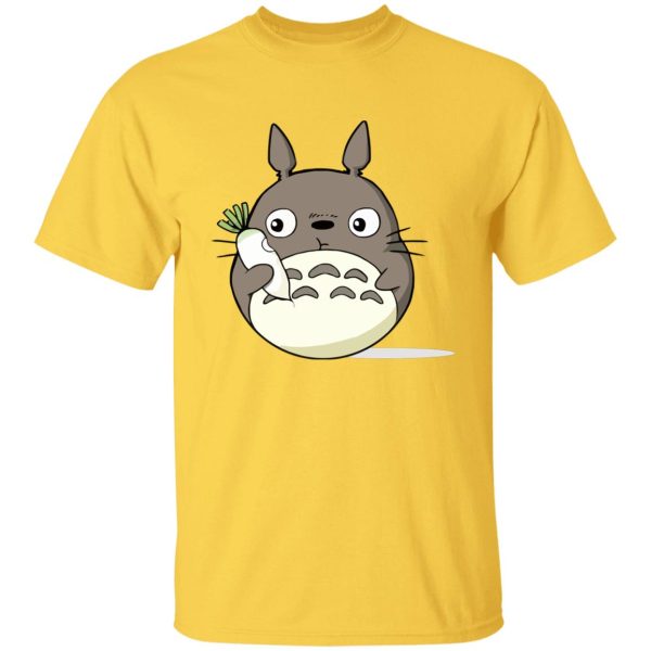 Totoro Catbus - Totoro Eating Turnip T Shirt-Apparel, My Neighbor Totoro, Totoro Catbus, Tshirt