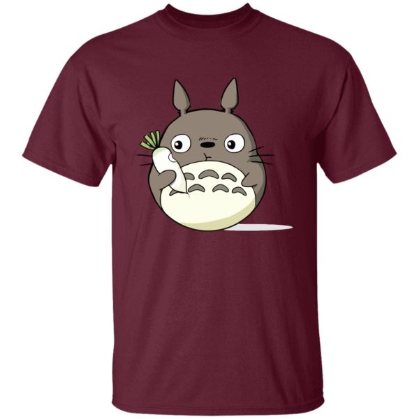 Totoro Catbus - Totoro Eating Turnip T Shirt-Apparel, My Neighbor Totoro, Totoro Catbus, Tshirt