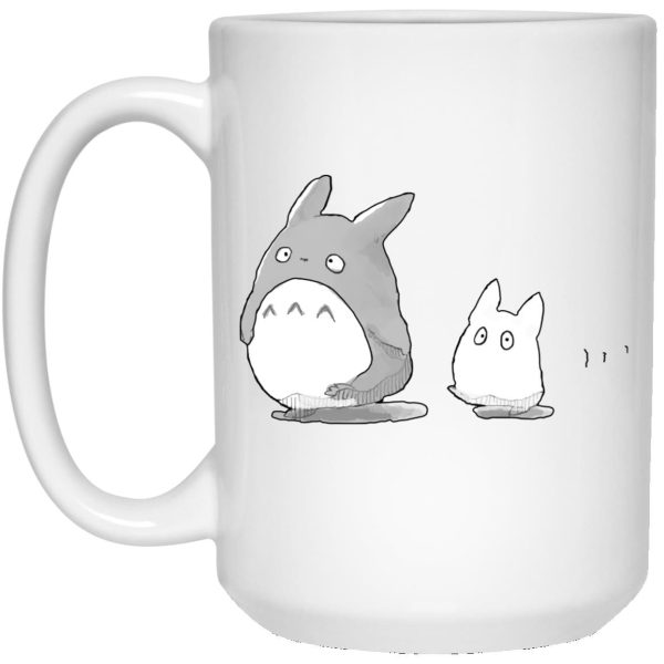 Totoro In Japanese - Walking Mini Totoro Mug-Accessories, House Decor, Mug, My Neighbor Totoro, Totoro In Japanese