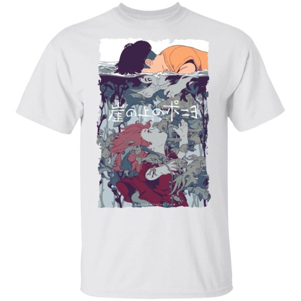 Ponyo Voice Actors - Ponyo and Sosuke Creative Art T Shirt Unisex-Apparel, ponyo, Ponyo Voice Actors, Tshirt