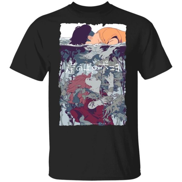 Ponyo Voice Actors - Ponyo and Sosuke Creative Art T Shirt Unisex-Apparel, ponyo, Ponyo Voice Actors, Tshirt