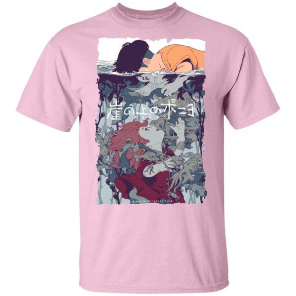 Ponyo Voice Actors - Ponyo and Sosuke Creative Art T Shirt Unisex-Apparel, ponyo, Ponyo Voice Actors, Tshirt