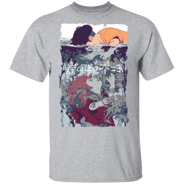 Ponyo Voice Actors - Ponyo and Sosuke Creative Art T Shirt Unisex-Apparel, ponyo, Ponyo Voice Actors, Tshirt