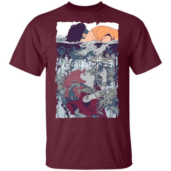 Ponyo Voice Actors - Ponyo and Sosuke Creative Art T Shirt Unisex-Apparel, ponyo, Ponyo Voice Actors, Tshirt