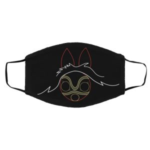 Princess Mononoke Forest Spirit - Princess Mononoke Minimalist Face Mask-Accessories, Face Mask, princess mononoke, Princess Mononoke Forest Spirit