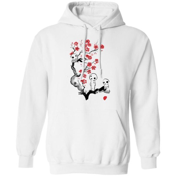 Studio Ghibli Films Princess Mononoke - Princess Mononoke – Tree Spirits on the Cherry Blossom Hoodie Unisex-Apparel, Hoodie, princess mononoke, Studio Ghibli Films Princess Mononoke